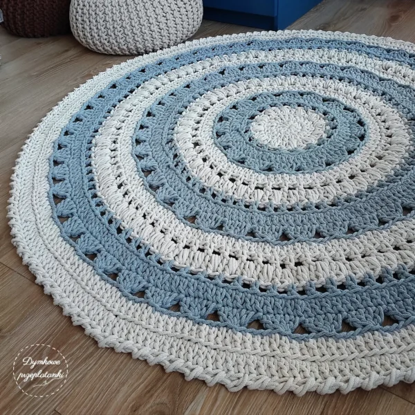 dywan na szydełku w stylu boho, handmade