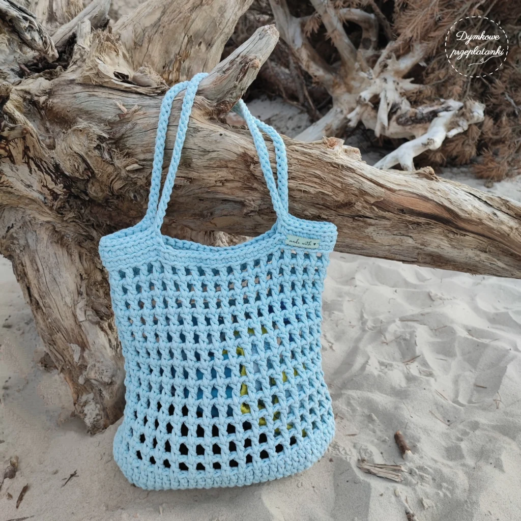torebka summer ze sznurka bawełnianego 3 mm, na plażę