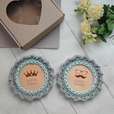 podkładki pod kubek dla babci i dziadka