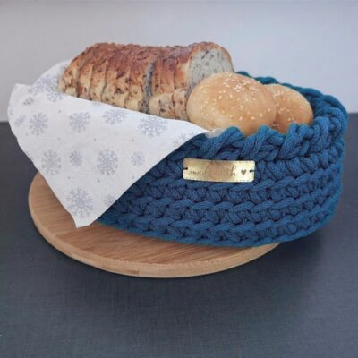 koszyk na pieczywo niebieski